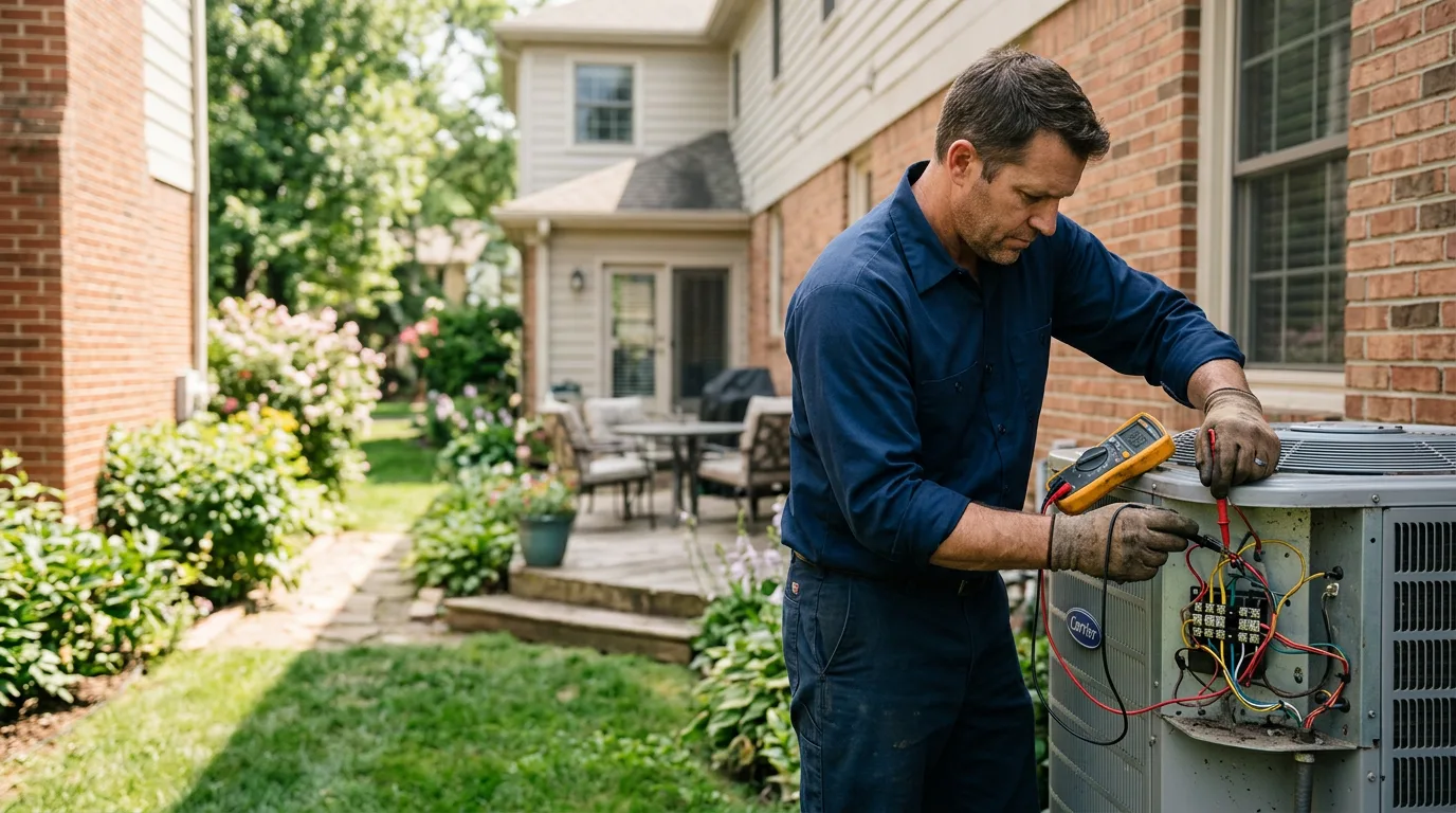 HVAC technician working near Zion, IL